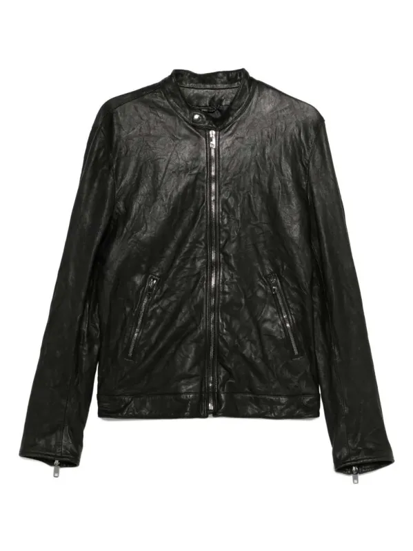 Lambskin Zip-Up Jacket sold by Wanan Luxury