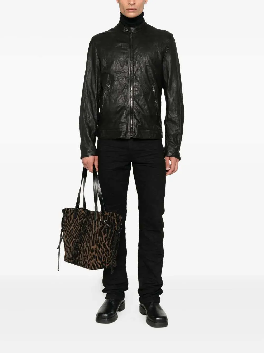 Lambskin Zip-Up Jacket sold by Wanan Luxury product image thumbnail 2