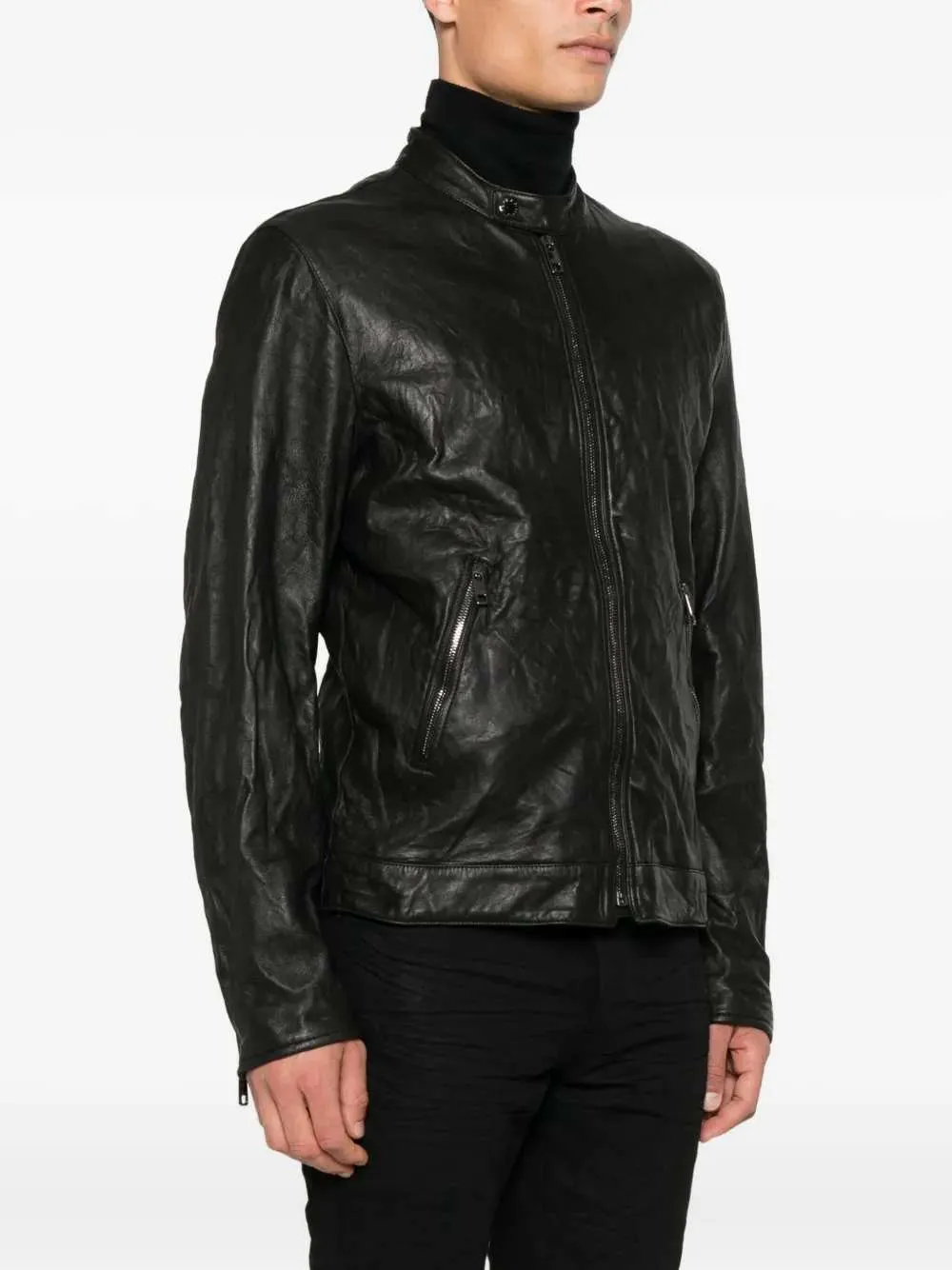 Lambskin Zip-Up Jacket sold by Wanan Luxury product image thumbnail 3