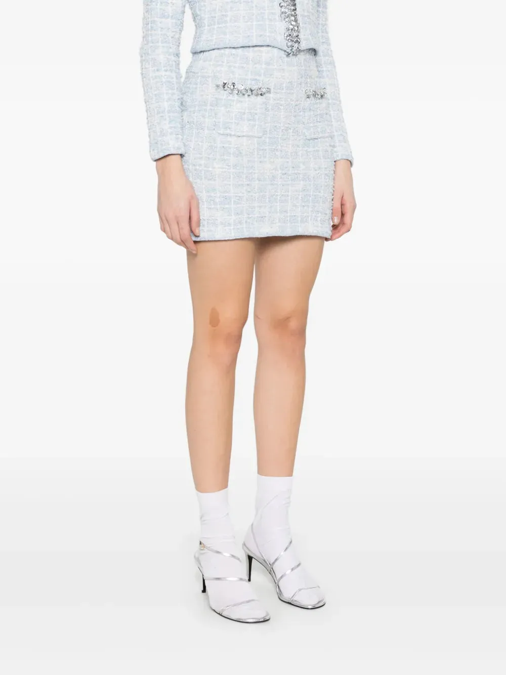 Checked Knit Mini Skirt sold by Wanan Luxury product image thumbnail 3