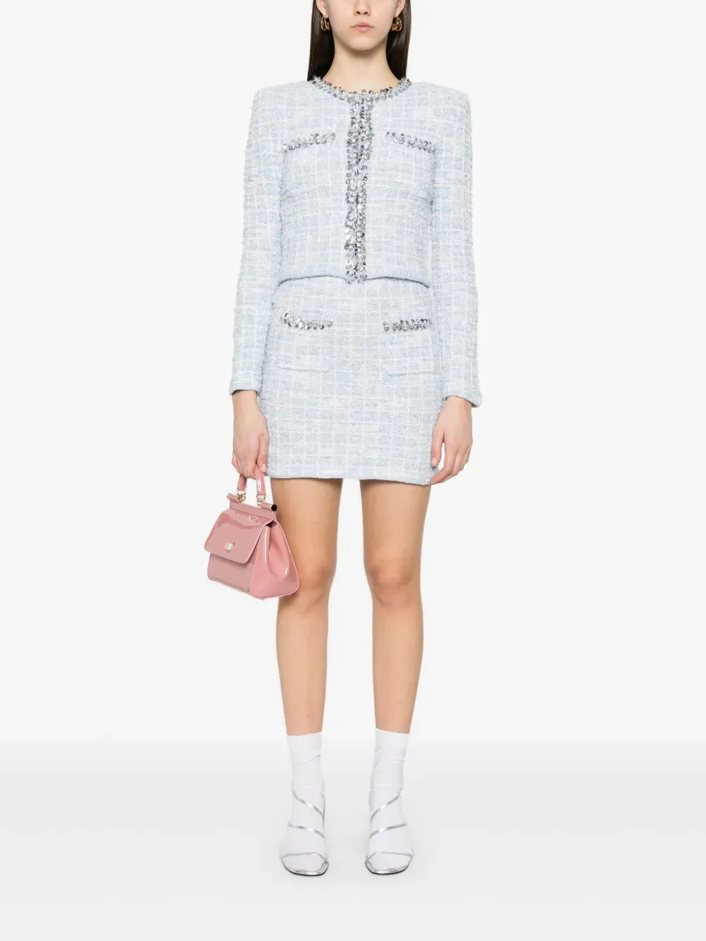 Checked Knit Mini Skirt sold by Wanan Luxury product image thumbnail 2