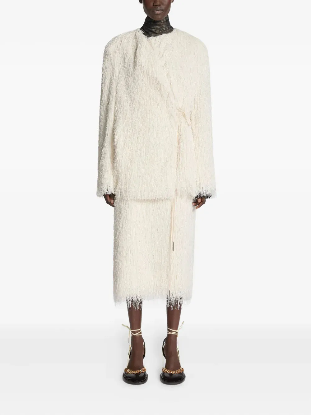 Fringed Wrap Jacket sold by Wanan Luxury product image thumbnail 2