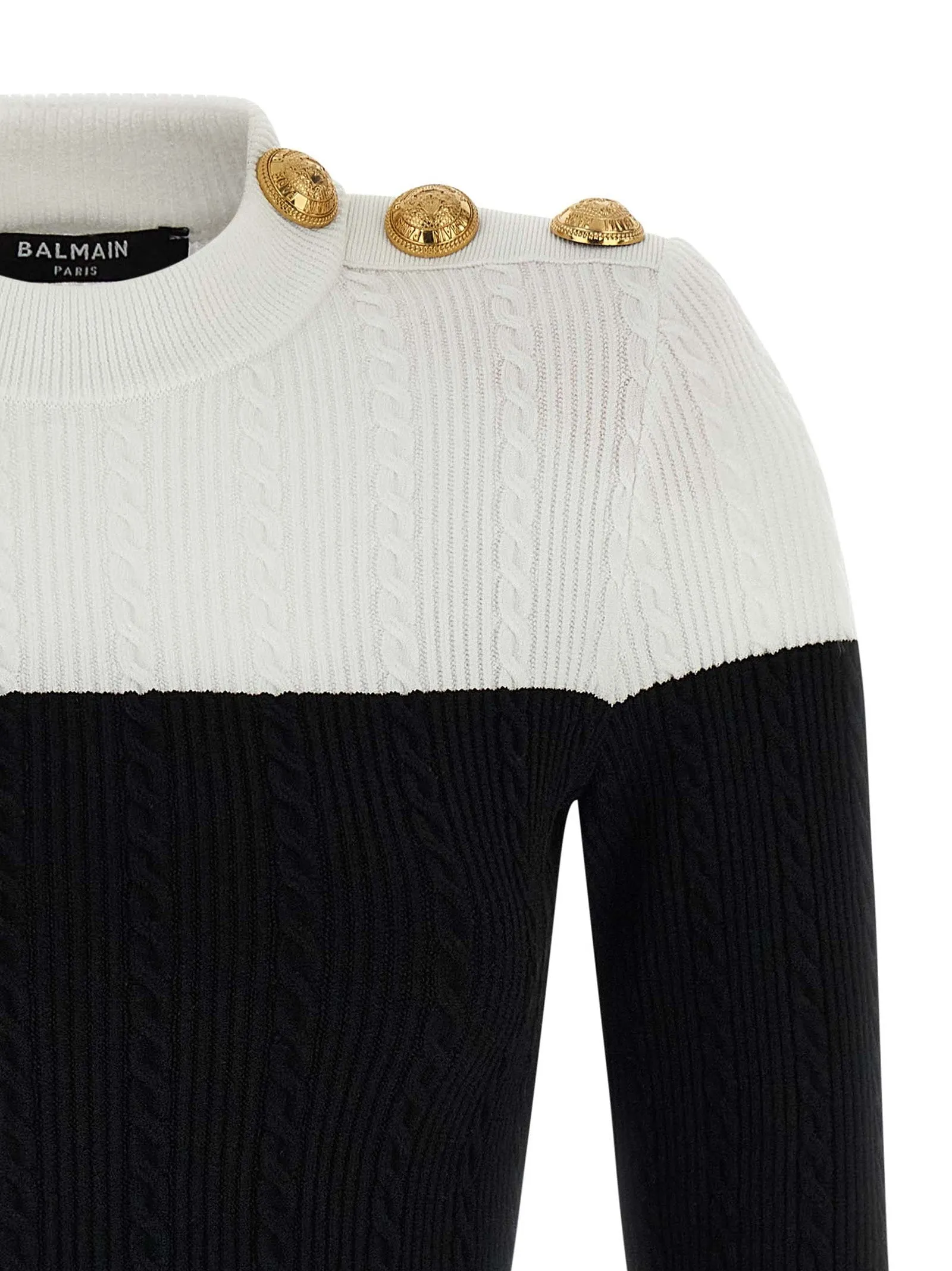 Maxi Shoulder Top Tops White/Black sold by Wanan Luxury product image thumbnail 3