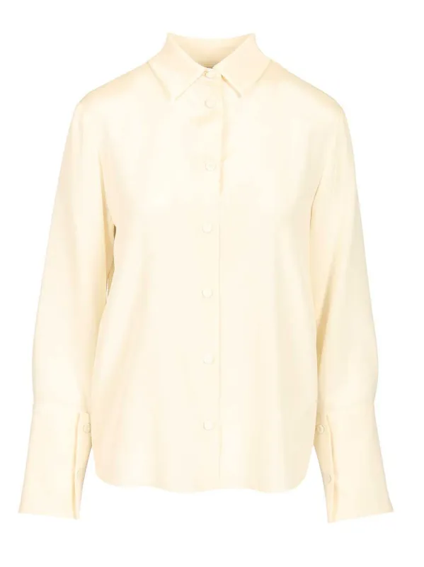 Voliera Oversize Shirt Silk Cady Shirts White sold by Wanan Luxury