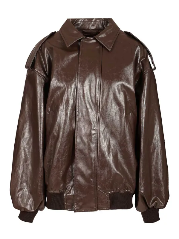 Leather Jacket Jackets Brown sold by Wanan Luxury