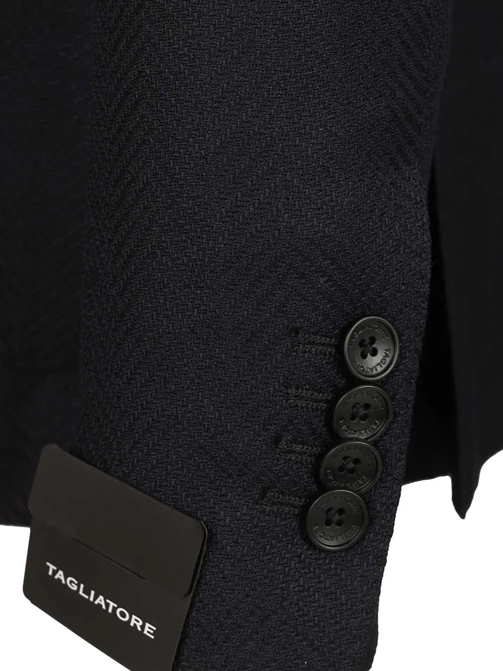 Double-Breasted Herringbone Fabric Blazer Jackets Blue sold by Wanan Luxury product image thumbnail 5