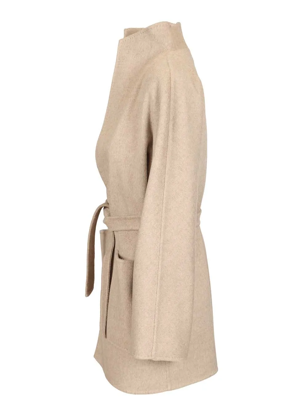 Short Cashmere Cardigan Coat Coats Beige sold by Wanan Luxury product image thumbnail 3