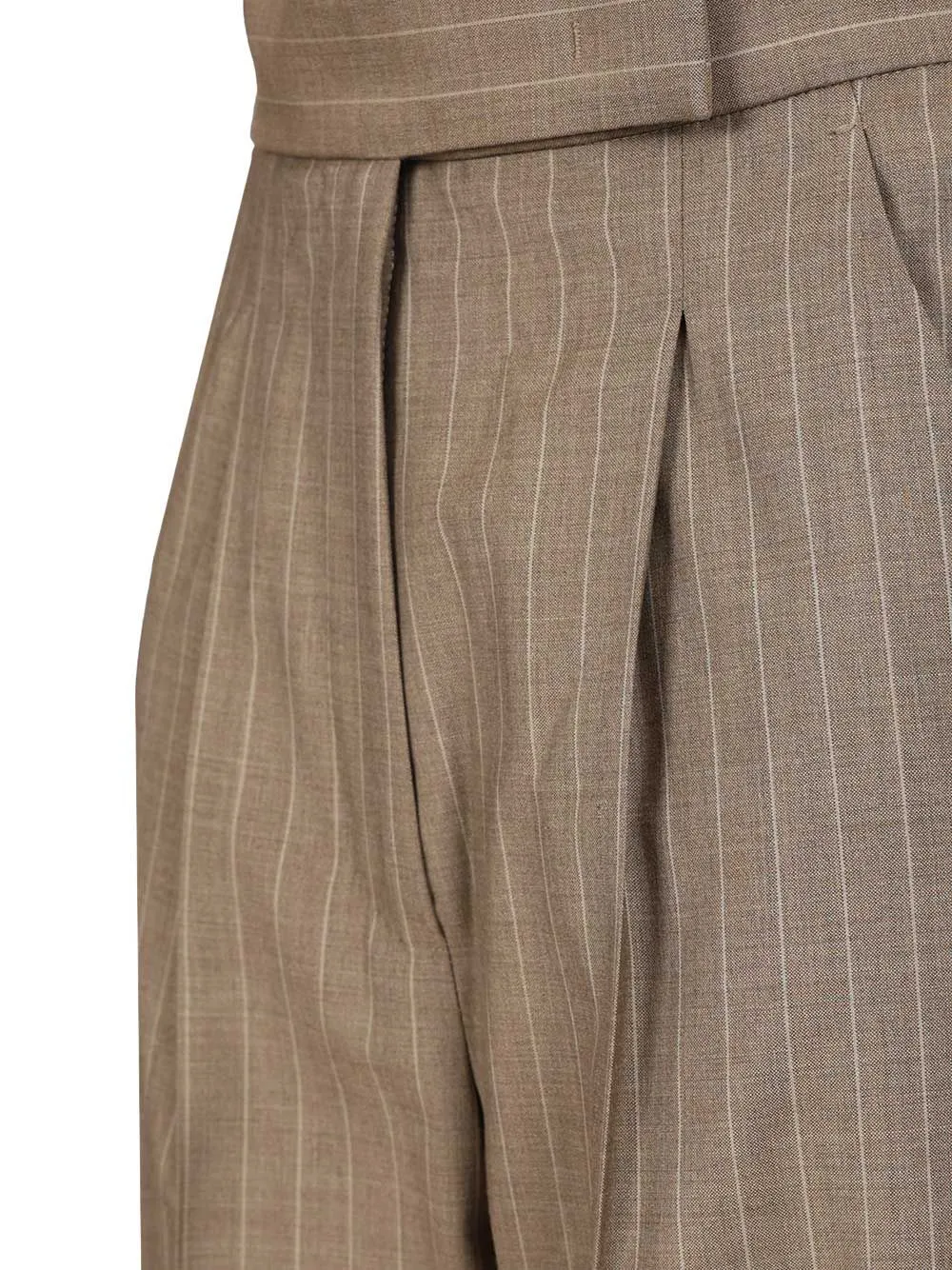 Pinstriped Trousers Brown sold by Wanan Luxury product image thumbnail 4