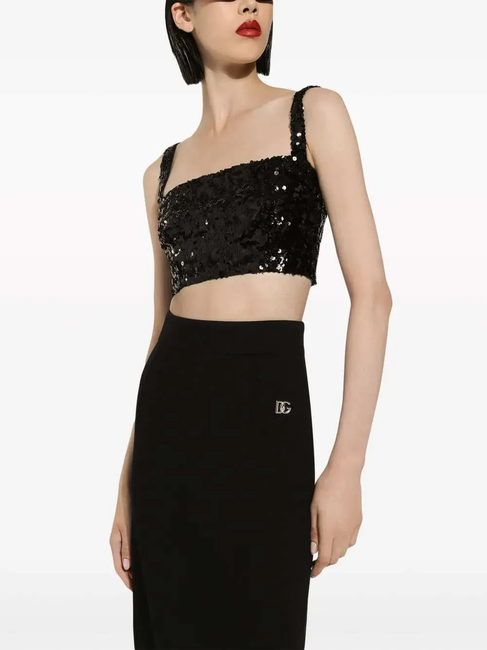 Sequined Crop Top sold by Wanan Luxury product image thumbnail 5