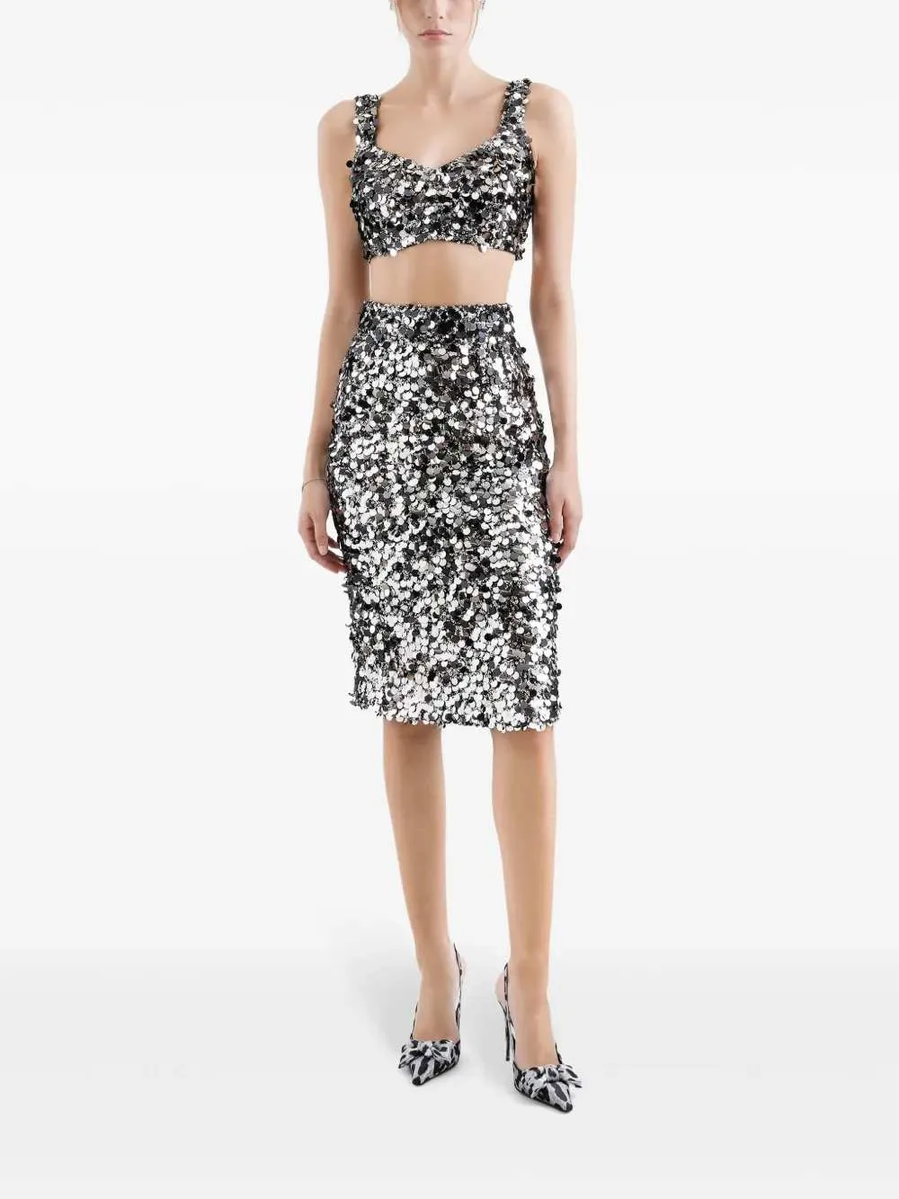 Sequined Crop Top sold by Wanan Luxury product image thumbnail 2
