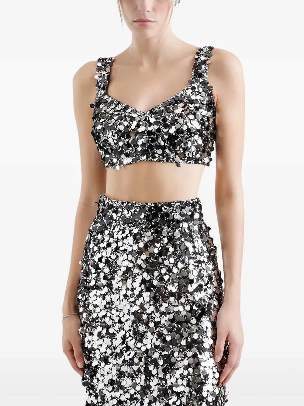 Sequined Crop Top sold by Wanan Luxury product image thumbnail 3