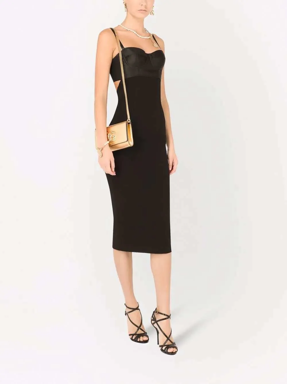Midi Dress With Cut-Out Detail sold by Wanan Luxury product image thumbnail 2