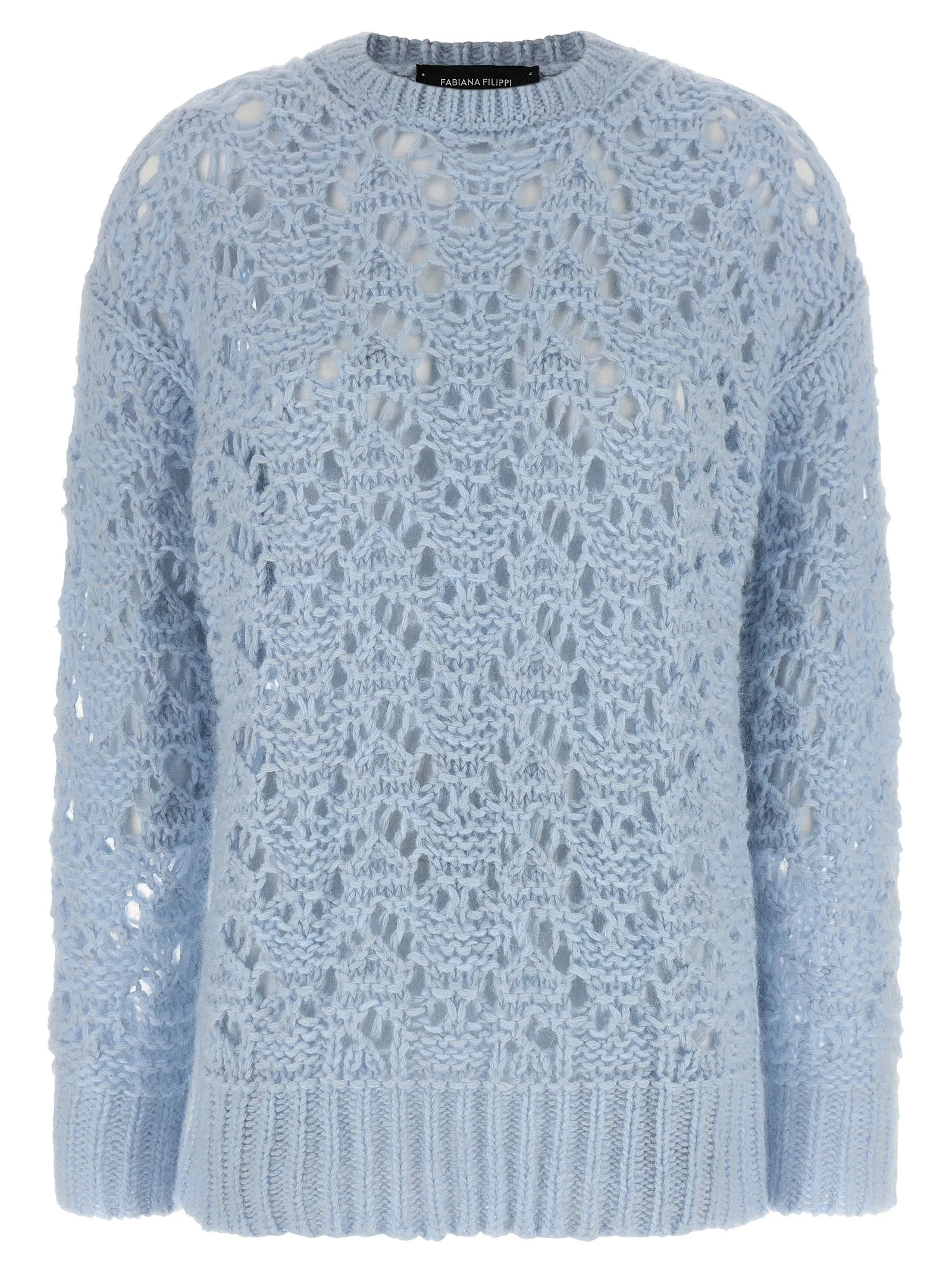 Openwork Sweater Sweaters And Cardigans Light Blue sold by Wanan Luxury