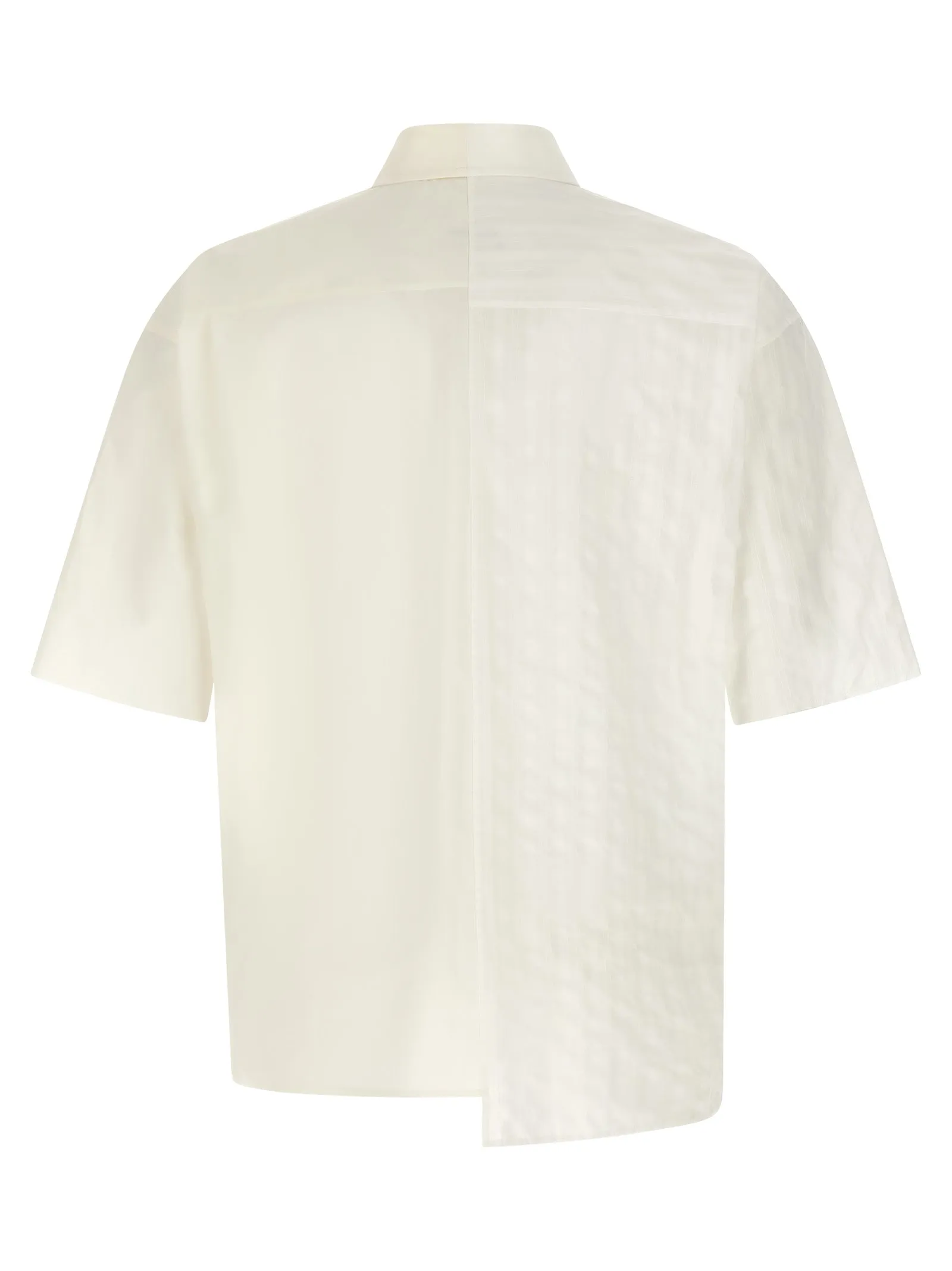 Bi-Material Shirt Shirt And Blouse White sold by Wanan Luxury product image thumbnail 2