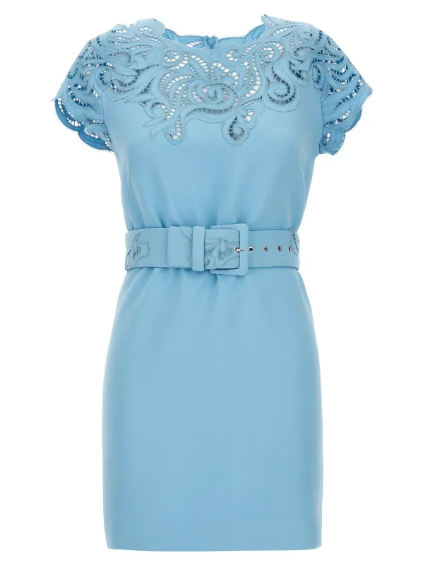 Abito Pizzo Dresses Light Blue made by Ermanno Scervino