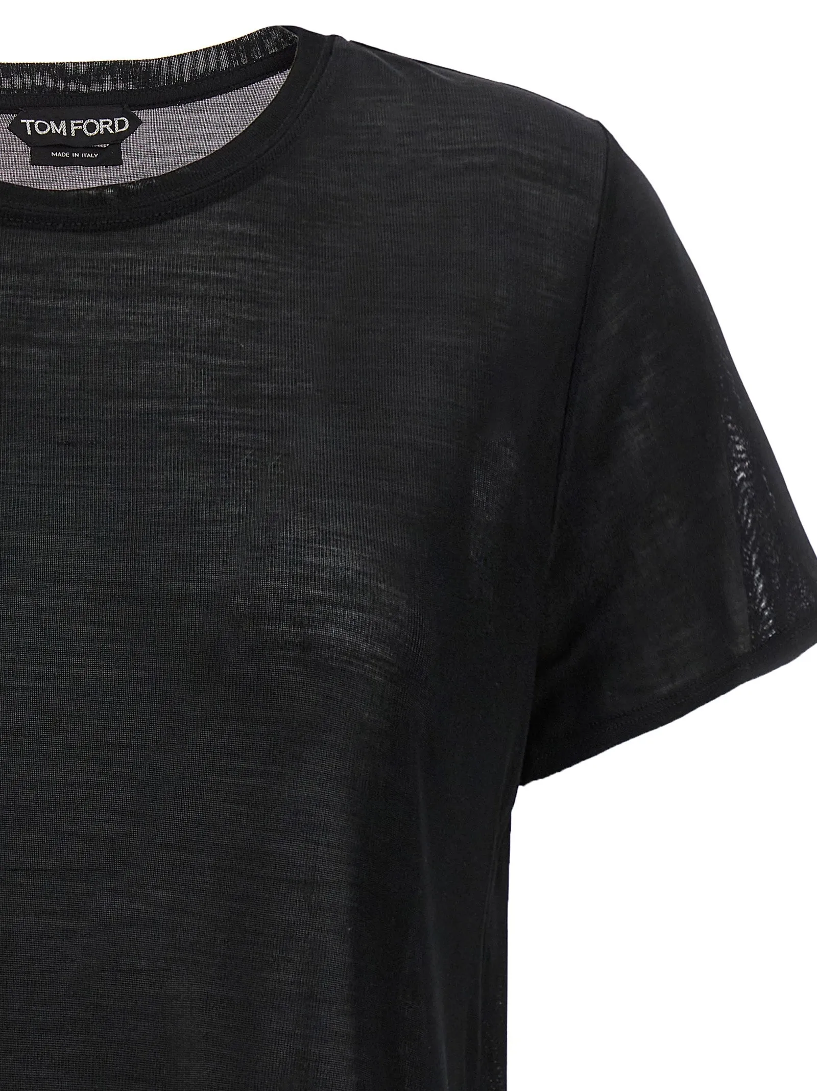 Silk T-Shirt Black sold by Wanan Luxury product image thumbnail 3