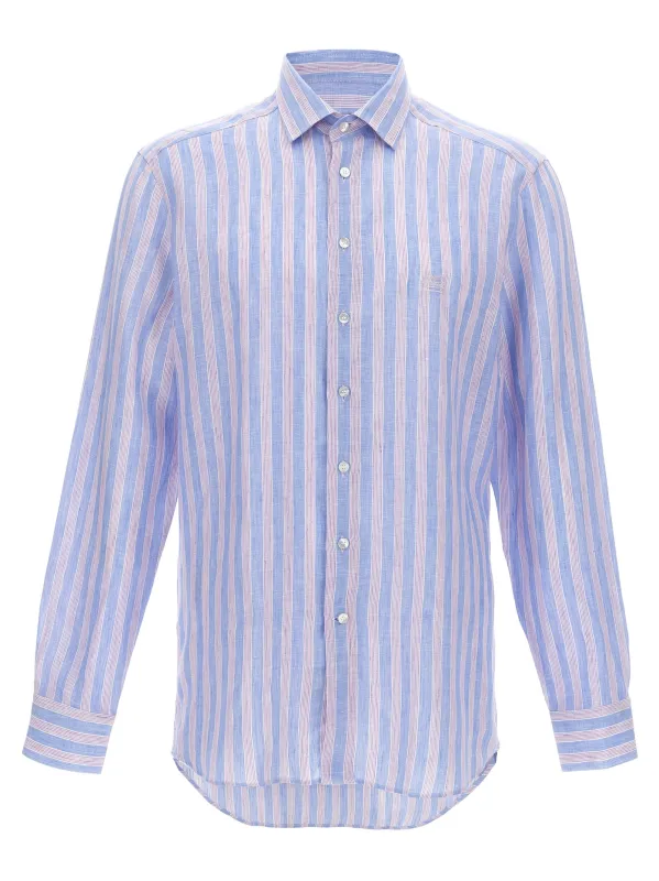 Linen Shirt Shirt And Blouse Multicolor made by Etro