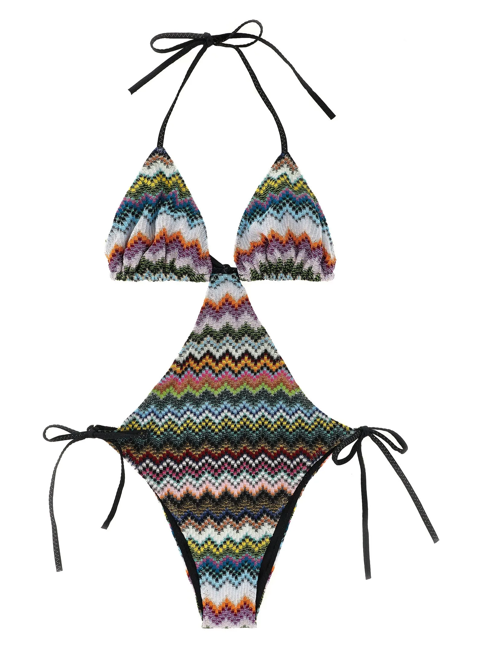 Zigzag Pattern Bikini Beachwear Multicolor sold by Wanan Luxury