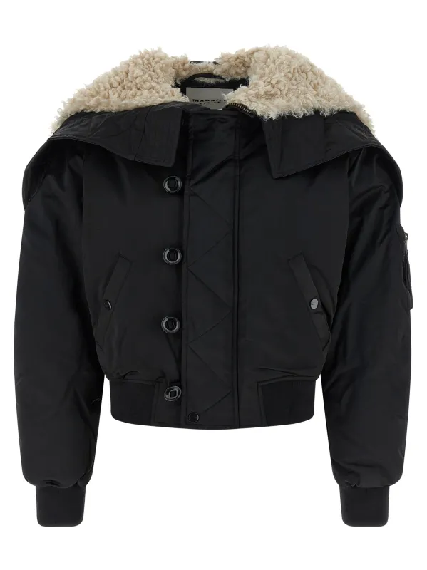 Elisa Puffer Jackets Black sold by Wanan Luxury