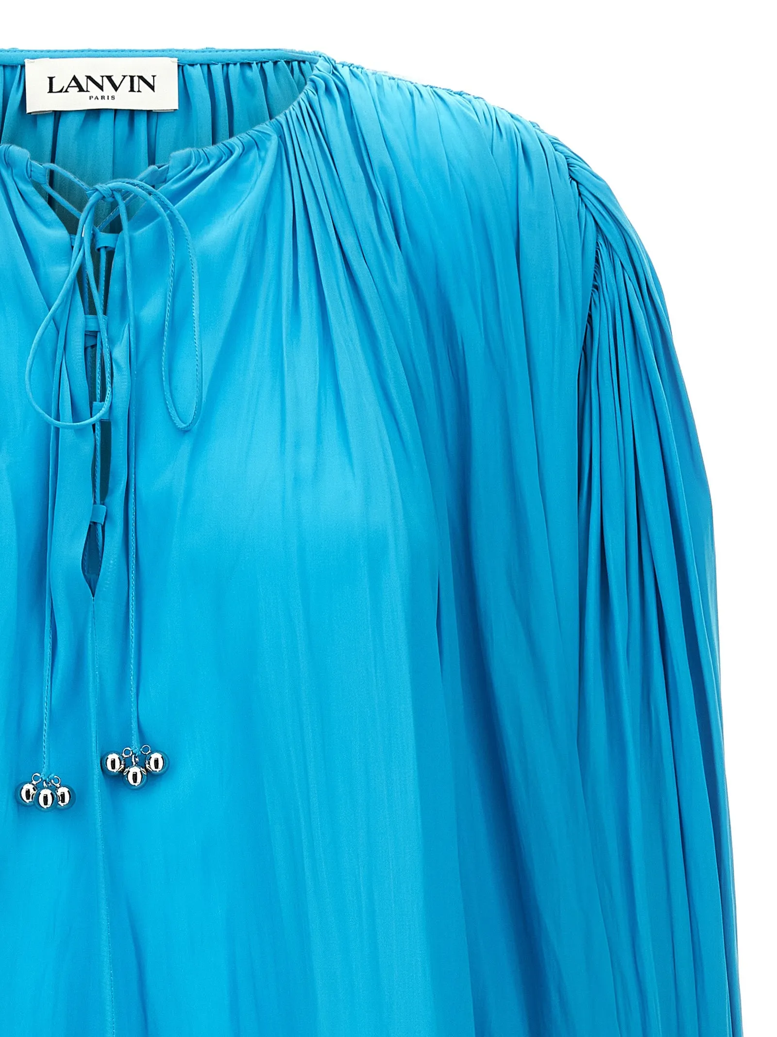 Wide Blouse Shirt And Blouse Light Blue sold by Wanan Luxury product image thumbnail 3