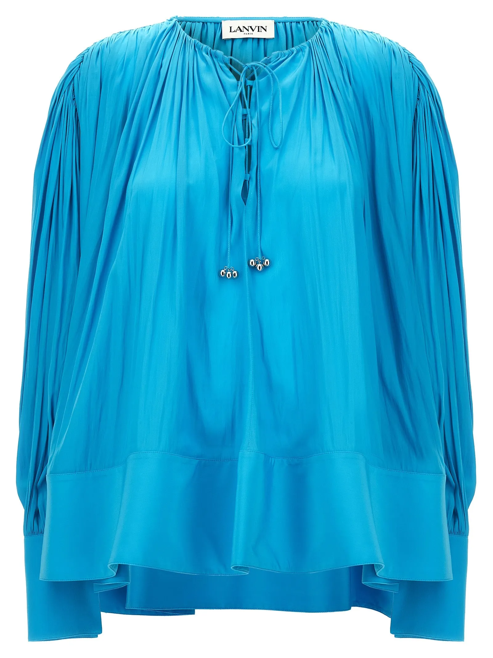 Wide Blouse Shirt And Blouse Light Blue sold by Wanan Luxury