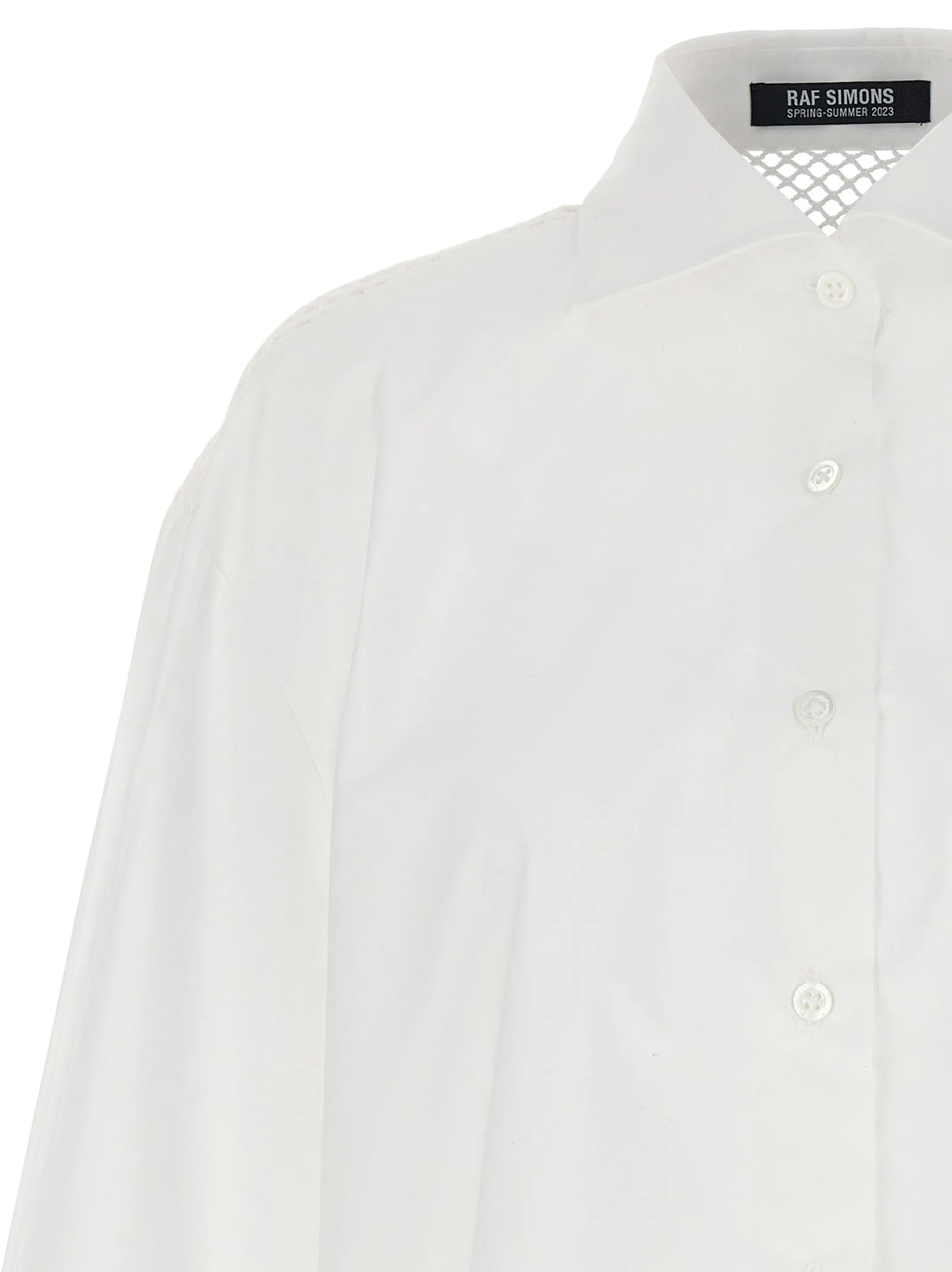 Mesh Insert Shirt Shirt And Blouse White sold by Wanan Luxury product image thumbnail 3