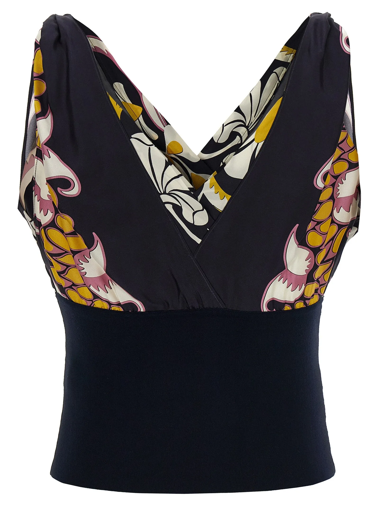 Printed Silk Top Tops Black sold by Wanan Luxury product image thumbnail 2