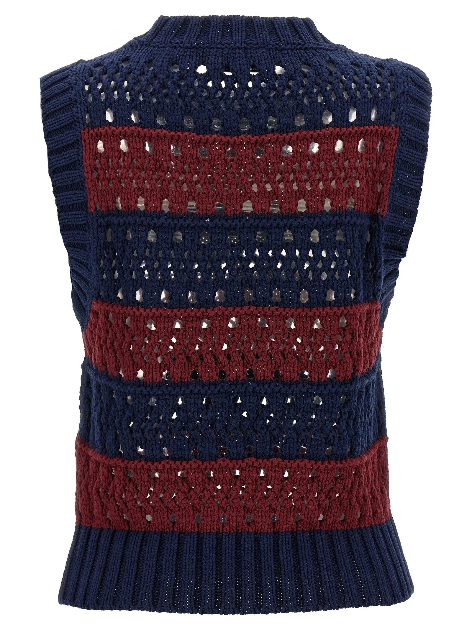 Blue Striped Gilet Multicolor sold by Wanan Luxury product image thumbnail 2