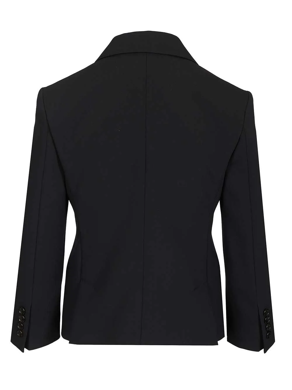 Wool Canvas Crop Blazer Jackets Blue sold by Wanan Luxury product image thumbnail 2