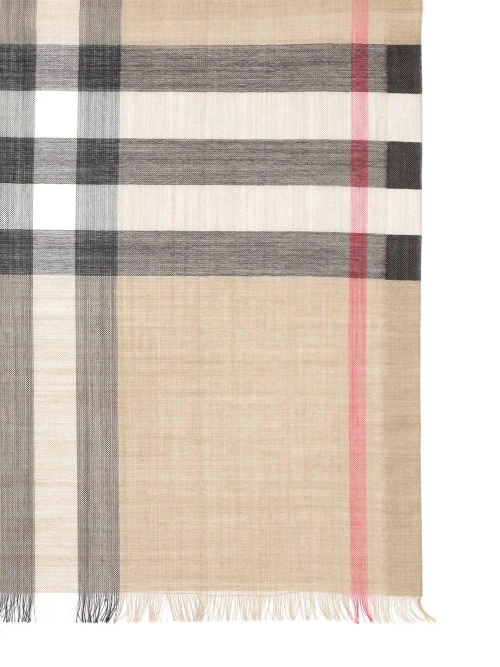 Scarf In Light Wool And Silk Scarves And Foulards Brown sold by Wanan Luxury product image thumbnail 2