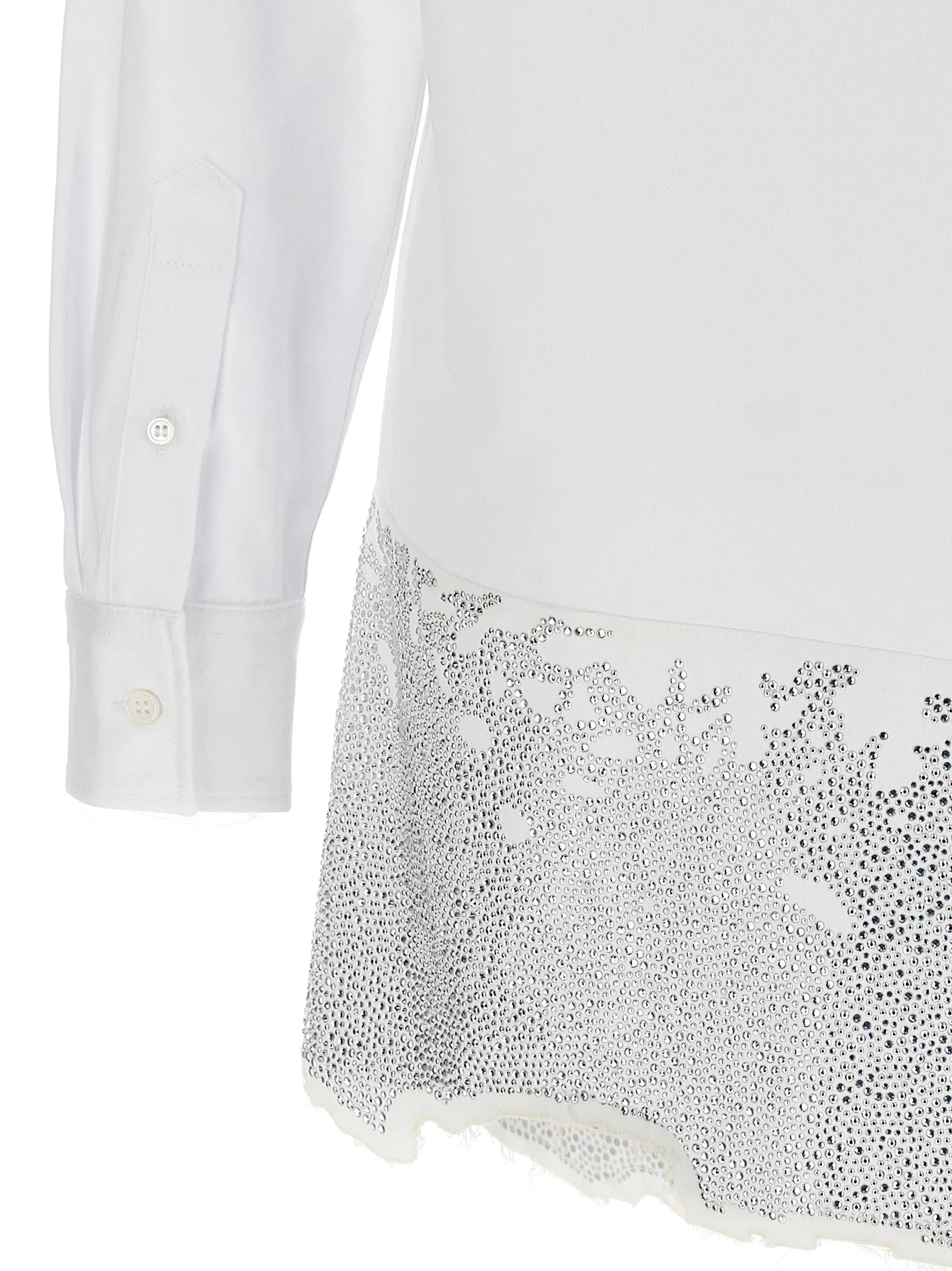 Rhinestone Shirt Dress Dresses White sold by Wanan Luxury product image thumbnail 4