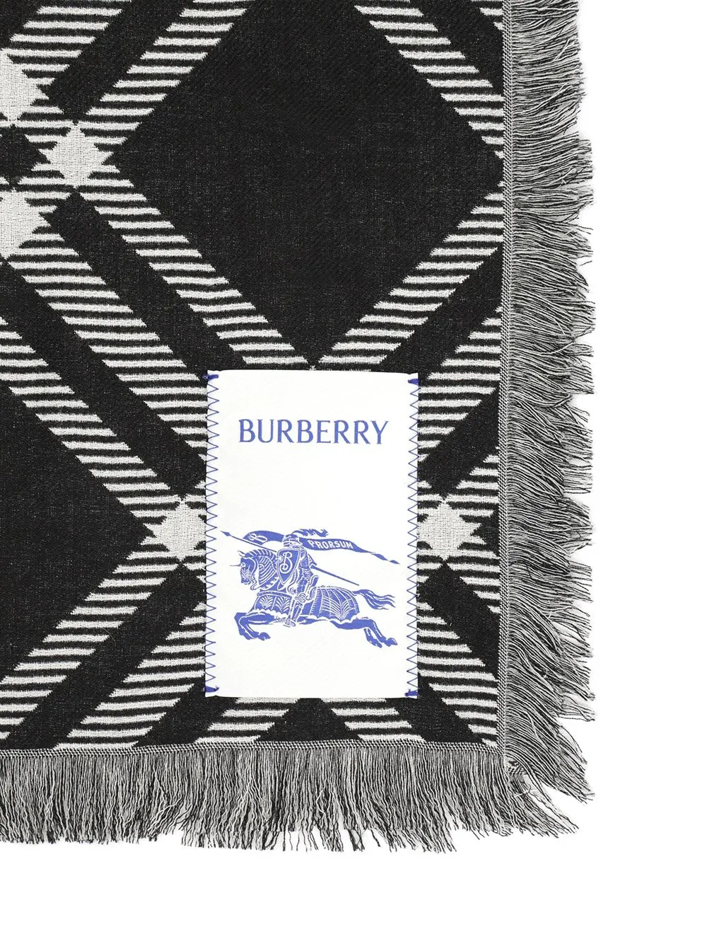 Wide Silk And Wool Scarf Scarves And Foulards Black sold by Wanan Luxury product image thumbnail 2