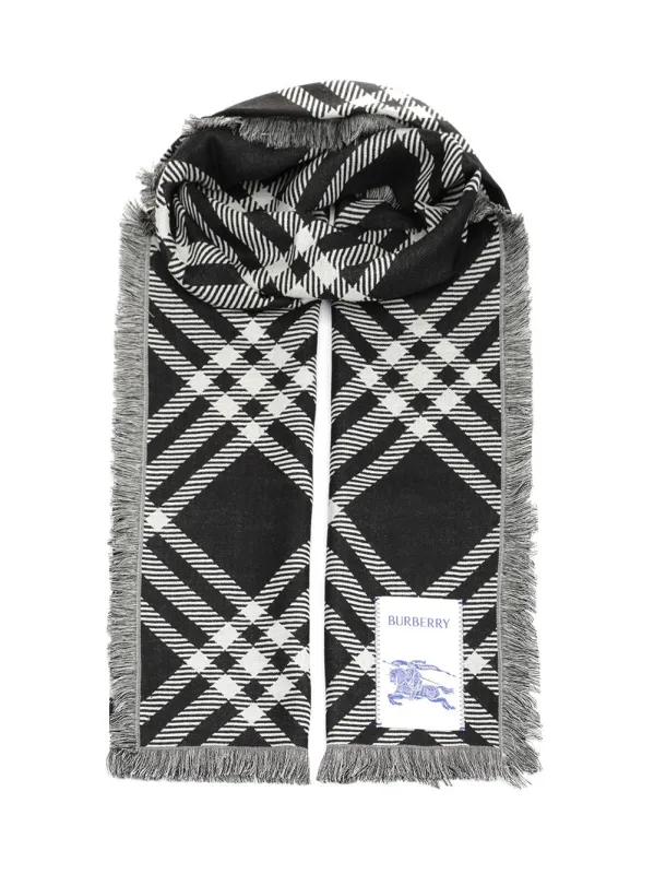 Wide Silk And Wool Scarf Scarves And Foulards Black sold by Wanan Luxury