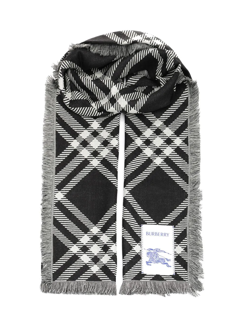 Wide Silk And Wool Scarf Scarves And Foulards Black sold by Wanan Luxury