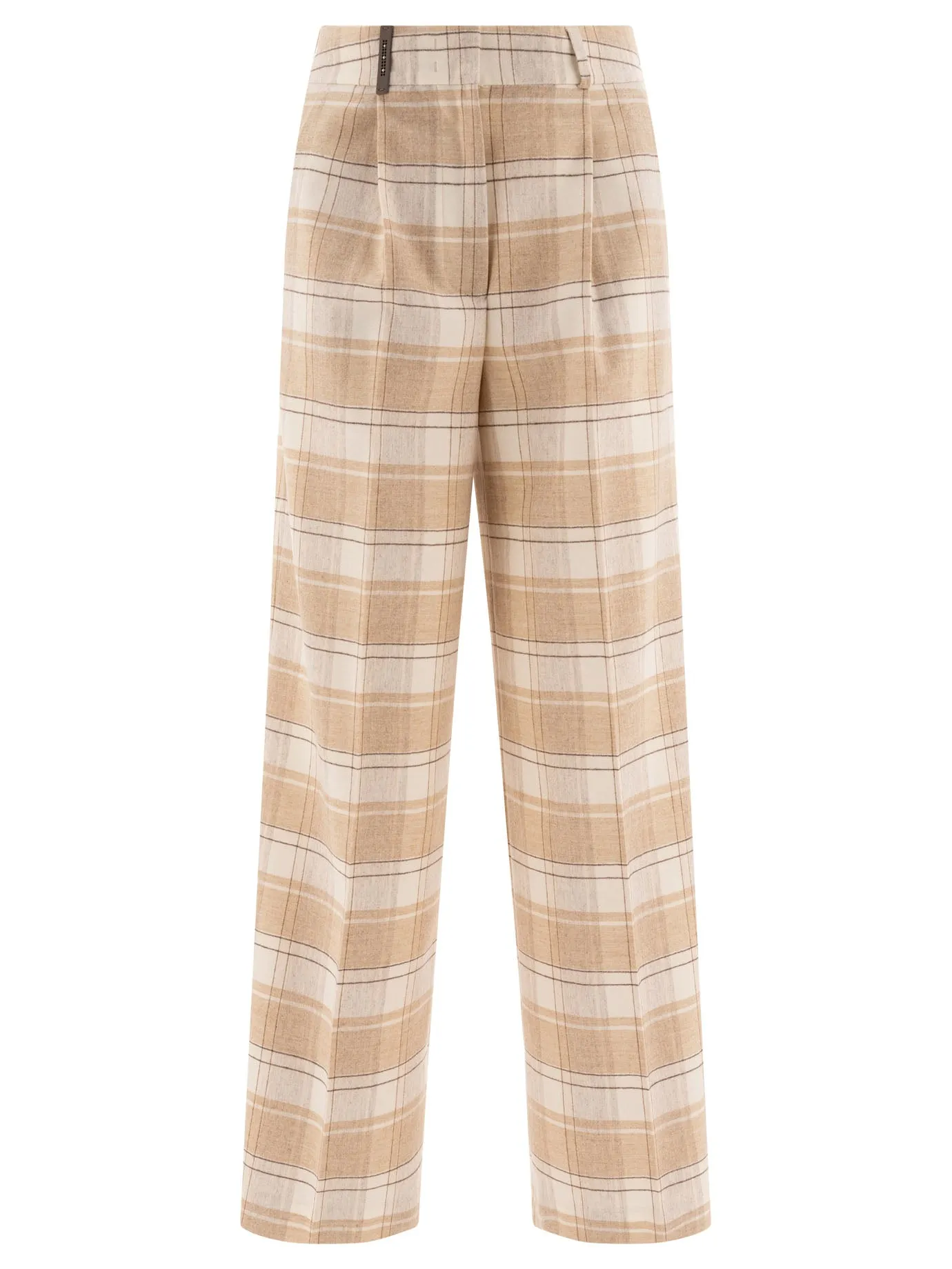 Check Wool Trousers Beige sold by Wanan Luxury