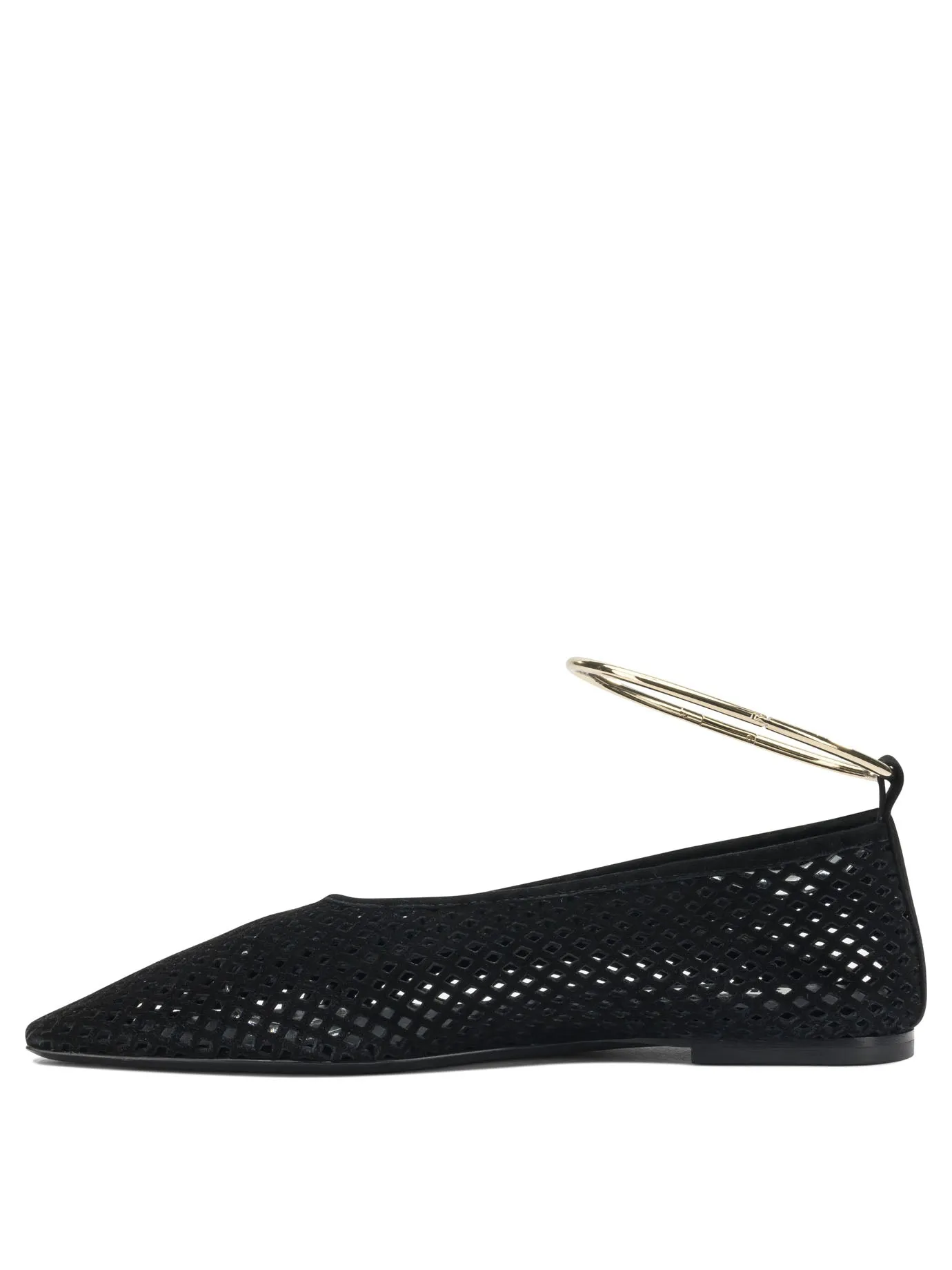 Suede Perforated Ballet Flats Ballerinas Black sold by Wanan Luxury product image thumbnail 3