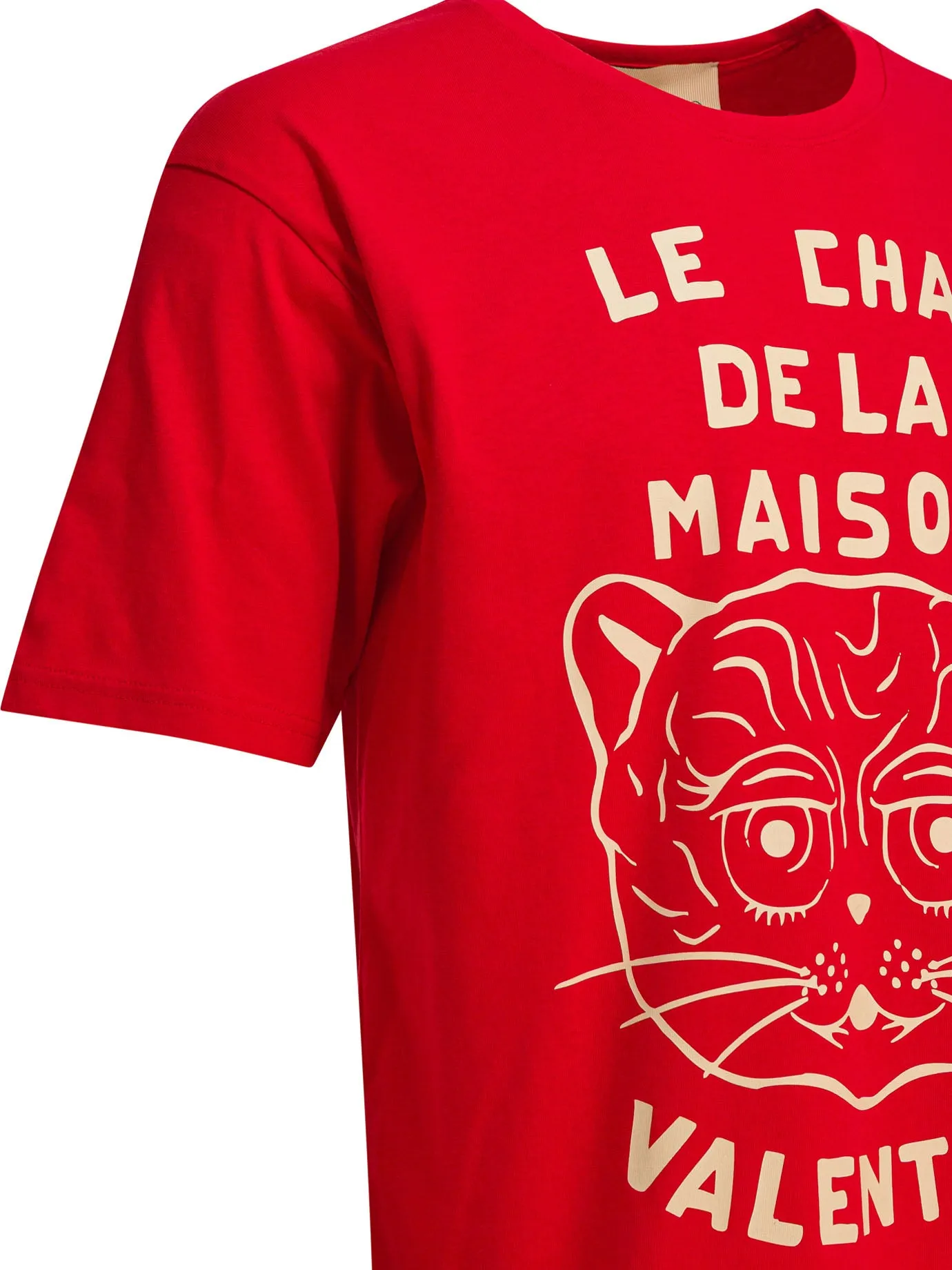Le Chat De La Maison T-Shirts Red sold by Wanan Luxury product image thumbnail 4