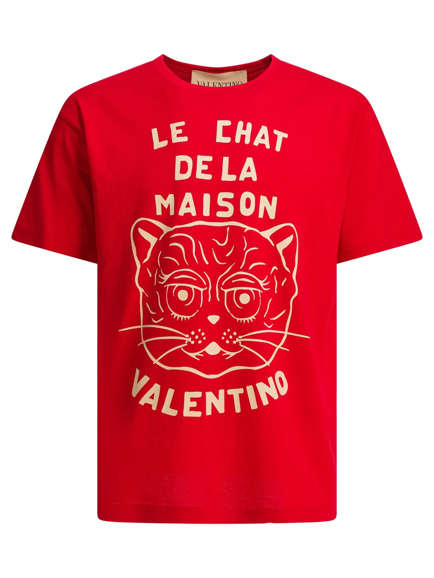 Le Chat De La Maison T-Shirts Red sold by Wanan Luxury