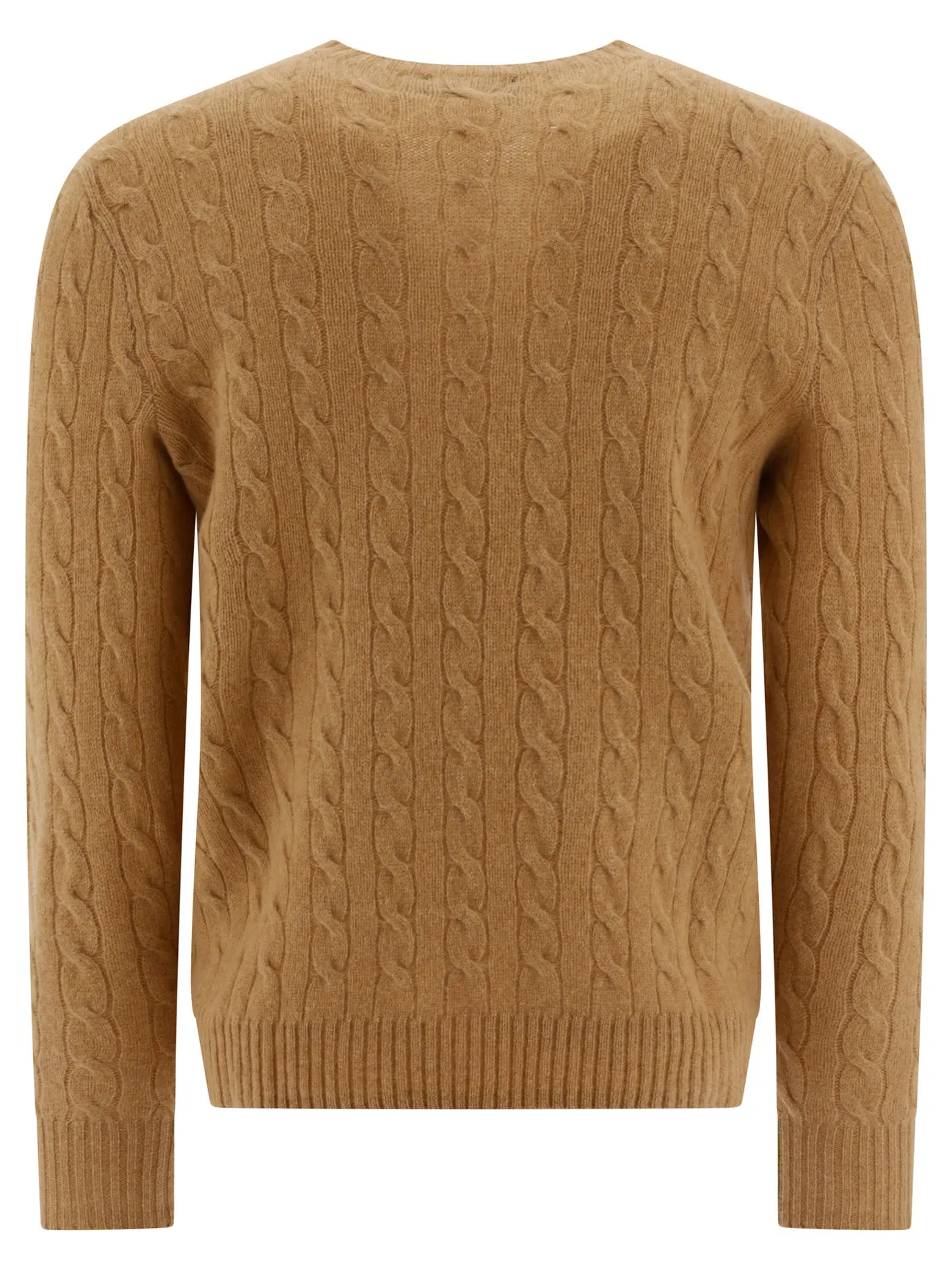 Wool And Cashmere Crewneck Sweater With Logo Knitwear Beige sold by Wanan Luxury product image thumbnail 2