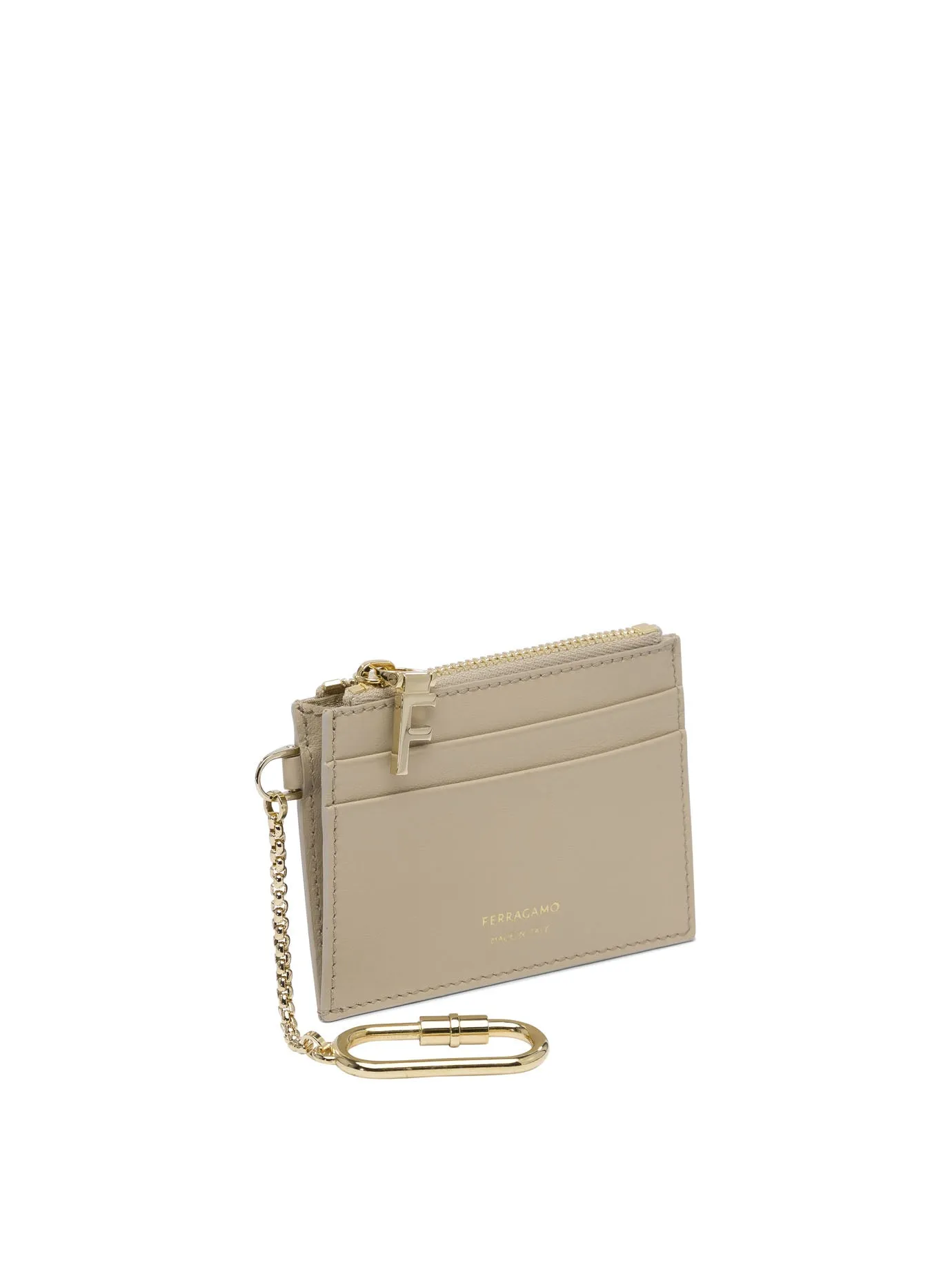 Leather Card Case With Key Ring Wallets & Card Holders Beige sold by Wanan Luxury product image thumbnail 2