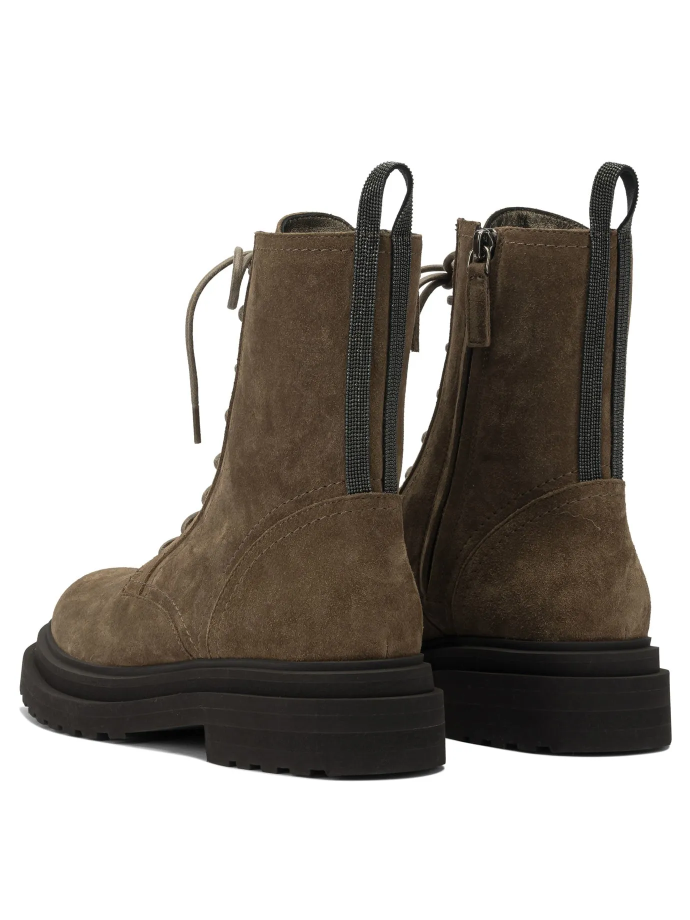 Suede Lace-Up Ankle Boots Brown sold by Wanan Luxury product image thumbnail 4