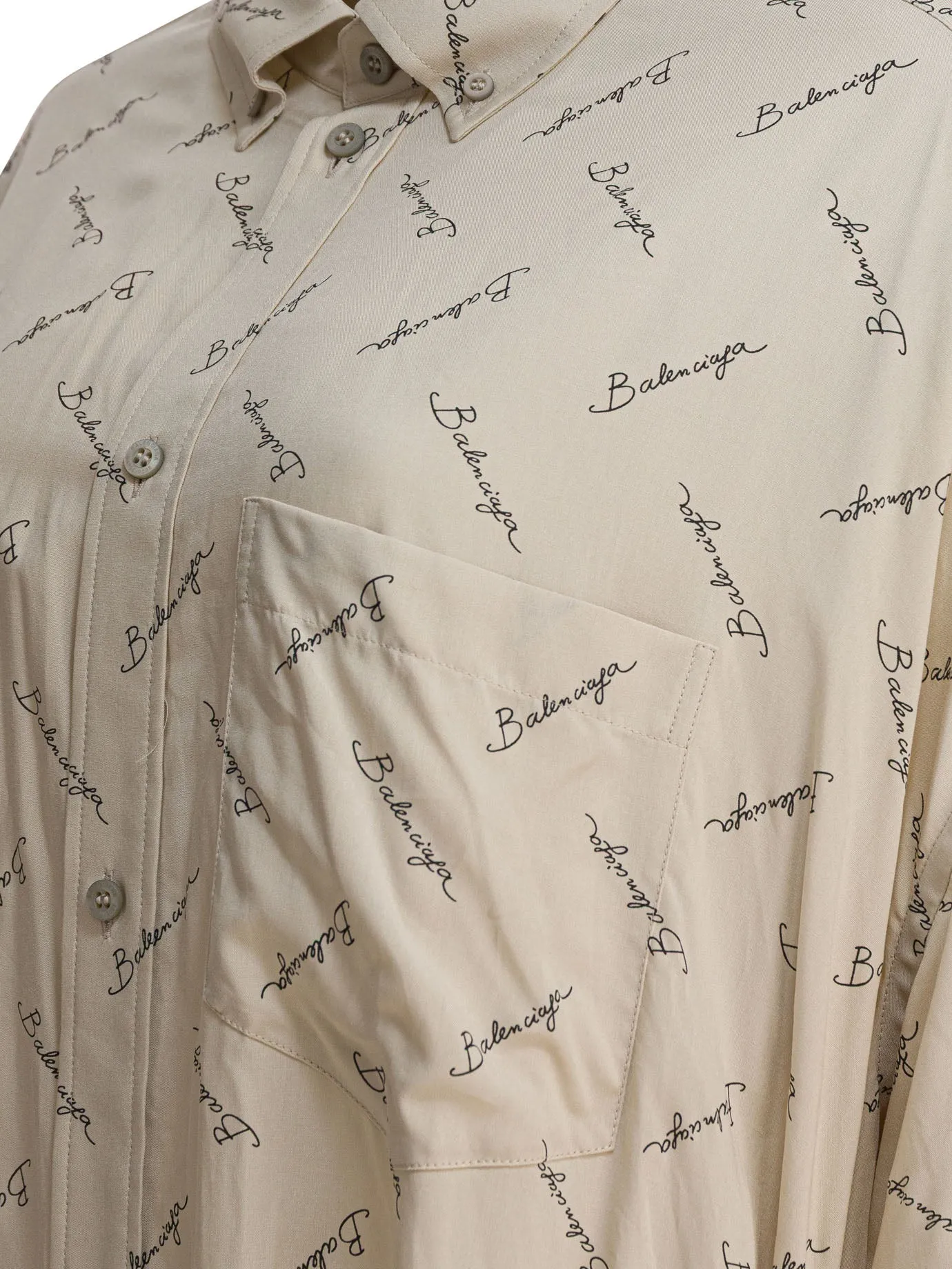 Oversized Shirt With Logo Shirts Beige sold by Wanan Luxury product image thumbnail 4