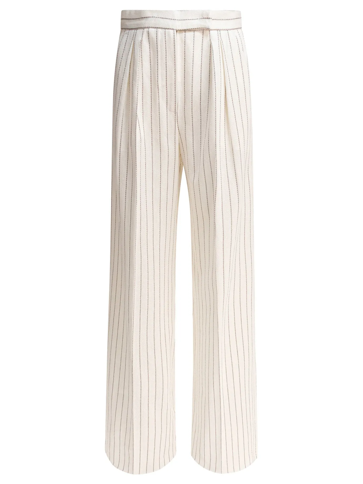 Wide-Leg Trousers White sold by Wanan Luxury