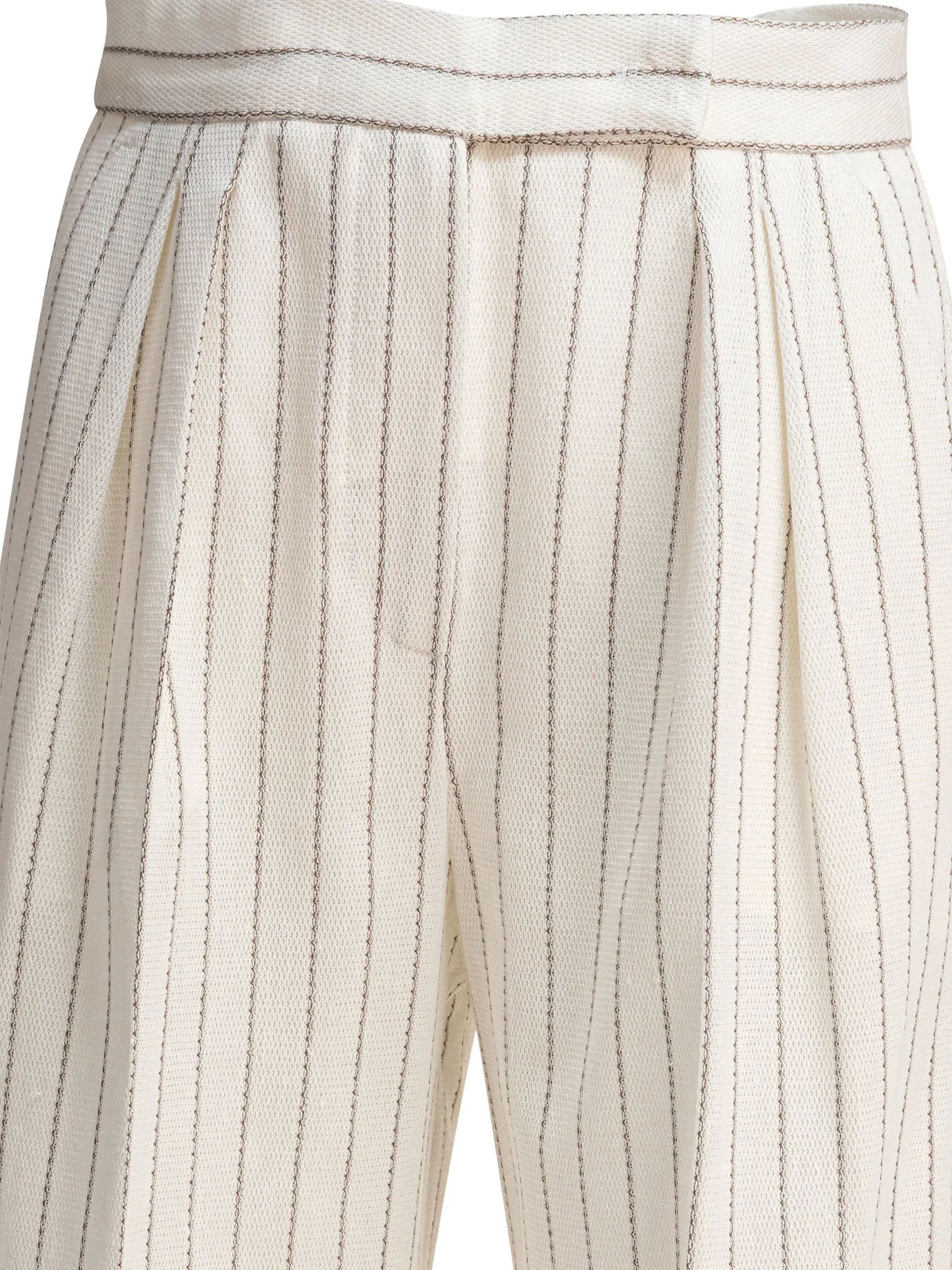 Wide-Leg Trousers White sold by Wanan Luxury product image thumbnail 3