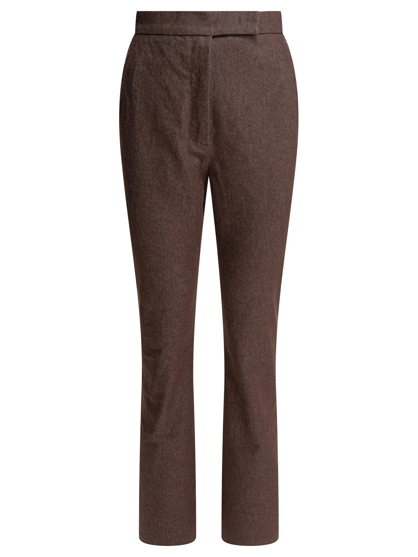 Denim-Effect Cotton Trousers Brown sold by Wanan Luxury