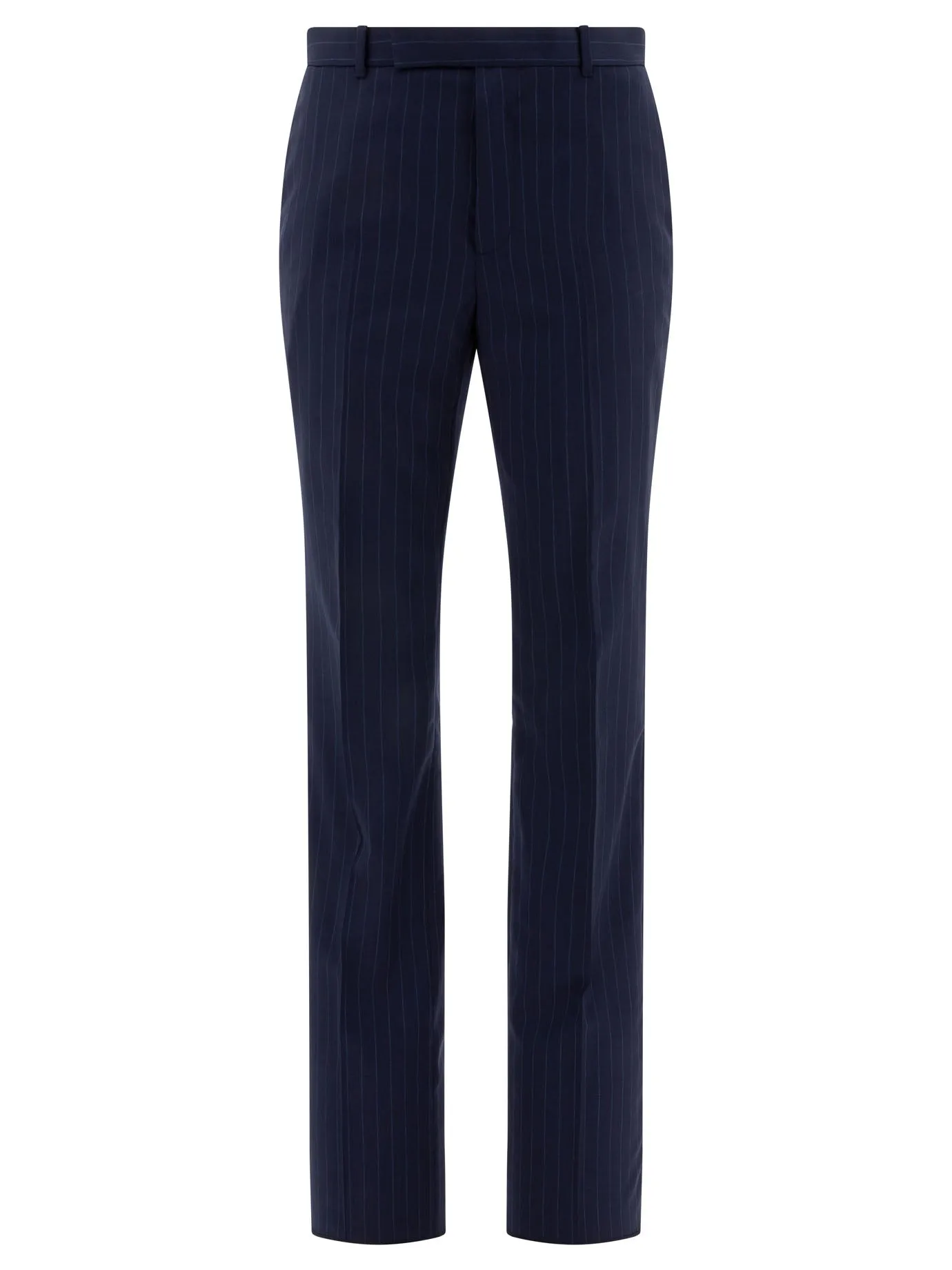 Pinstriped Tailored Trousers Blue sold by Wanan Luxury