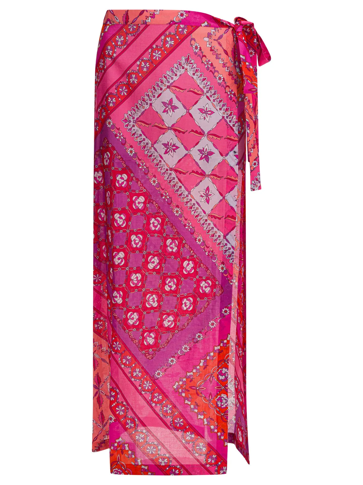 Festa Print Skirt Swimwear Pink sold by Wanan Luxury