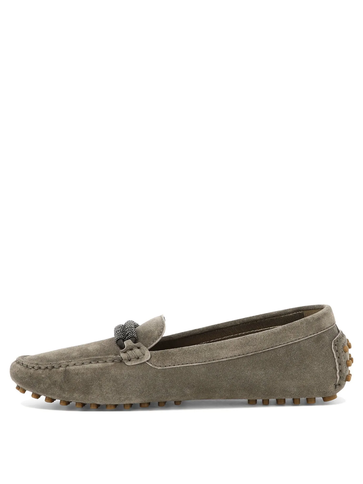 Suede Loafers With Jewel Detailing Loafers & Slippers Brown sold by Wanan Luxury product image thumbnail 3