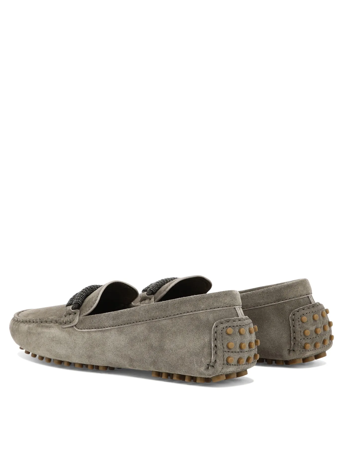 Suede Loafers With Jewel Detailing Loafers & Slippers Brown sold by Wanan Luxury product image thumbnail 4
