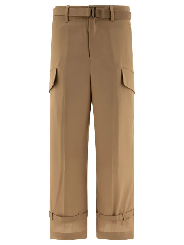 Belted Trousers Beige sold by Wanan Luxury